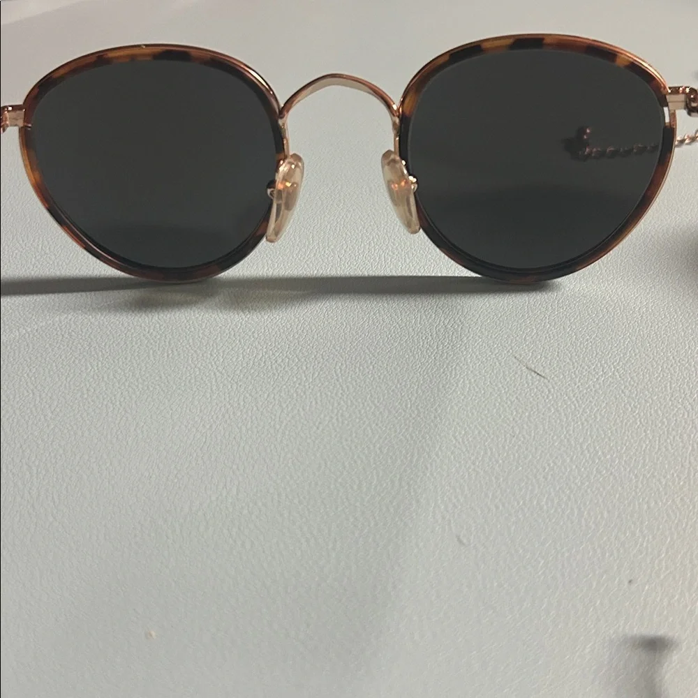 Round J Crew Around the Ear Black Sunglasses‎